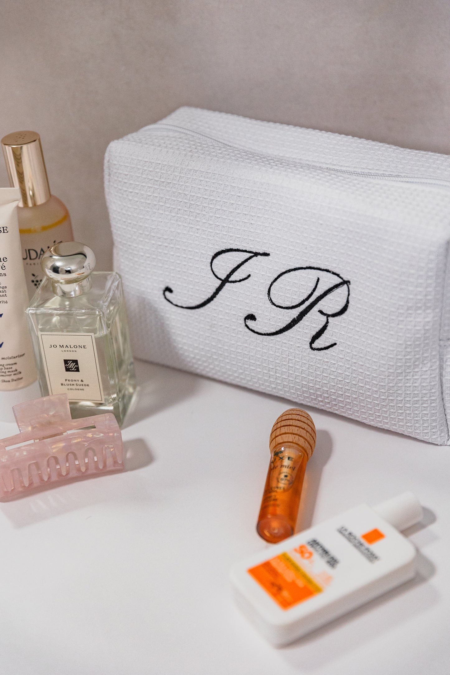 Custom Double Initial Toiletry Bag
