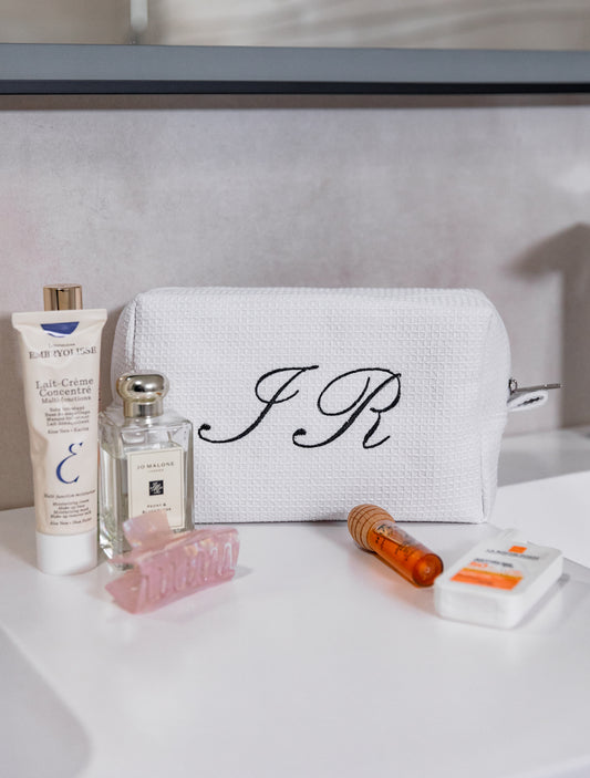 Custom Double Initial Toiletry Bag