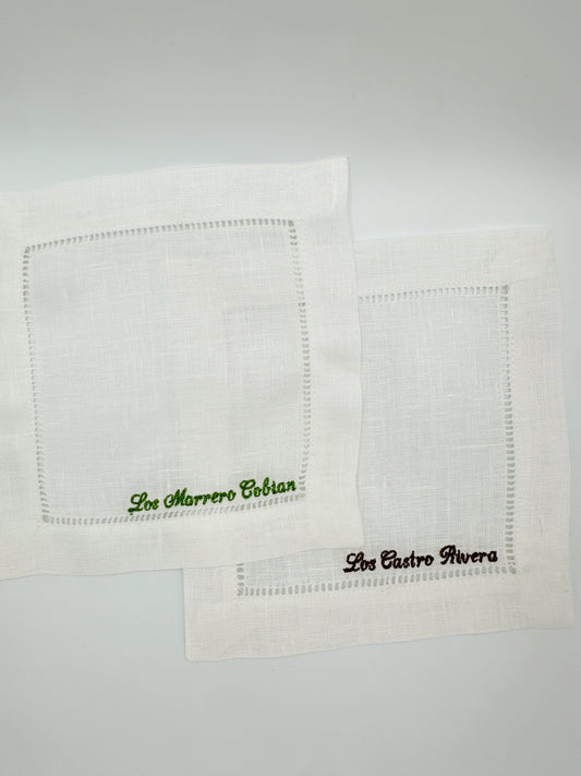 The Family Script Cocktail Napkins