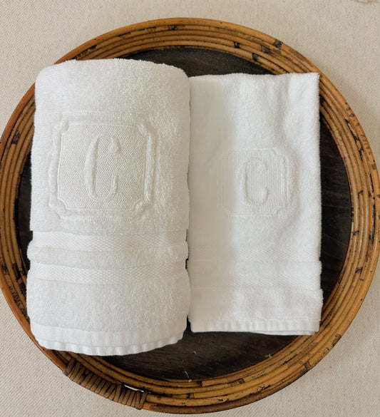 Monogram Hand|Bath Towel Duo